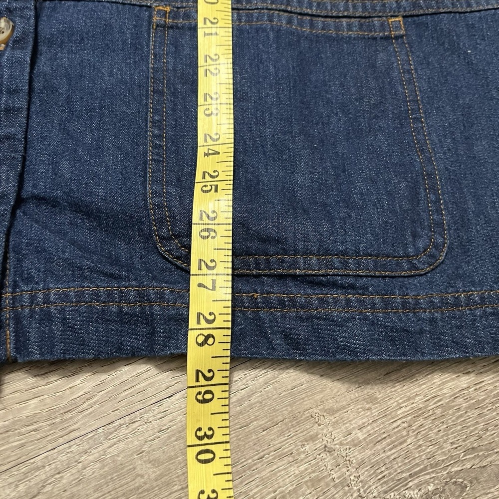 Vintage 90s Cabin Creek Womens Blue Denim Chore Vest Y2K Western Sz 1X - Picture 4 of 5